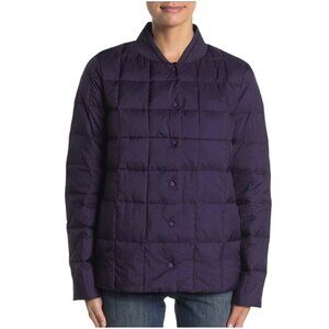 Trina Turk Quilted Down Bomber Jacket Womens M Purple‎ Lightweight Puffer NWT